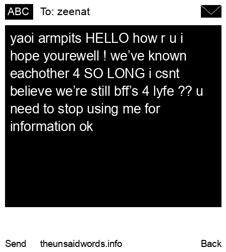 unsent message to zeenat