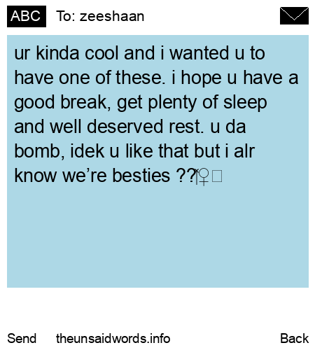 unsent message to zeeshaan