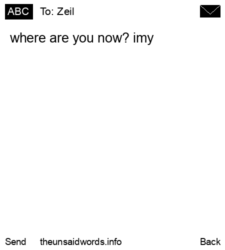unsent message to Zeil