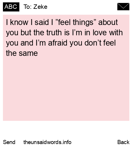 unsent message to Zeke