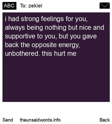 unsent message to zekiel