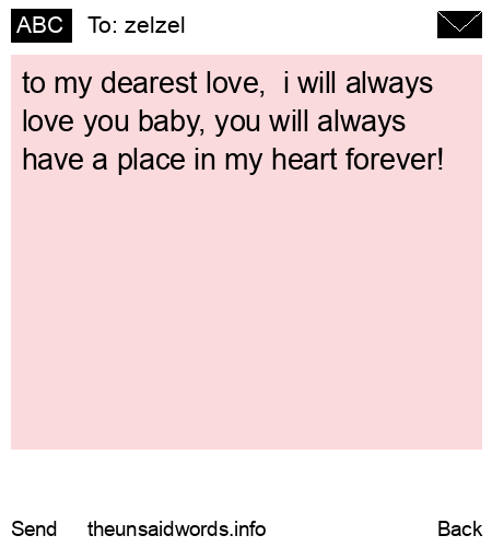 unsent message to zelzel