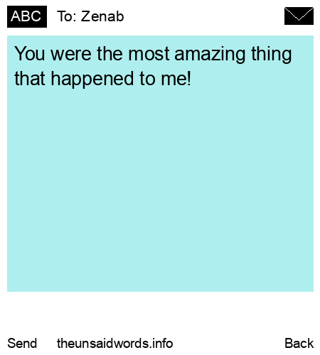 unsent message to Zenab