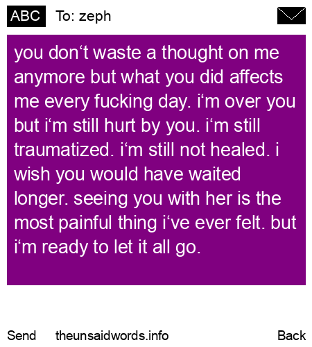 unsent message to zeph