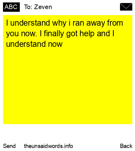 unsent message to Zeven