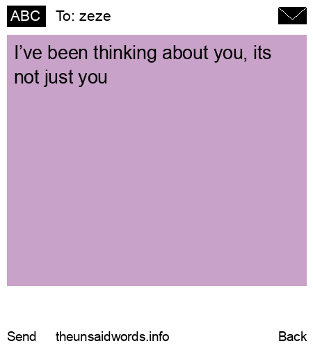unsent message to zeze