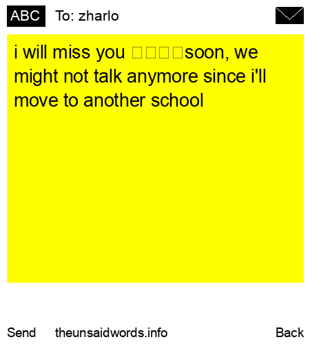 unsent message to zharlo