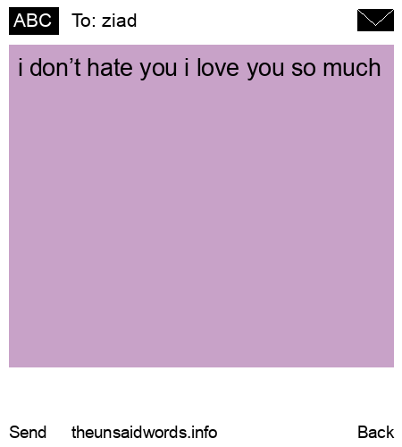 unsent message to ziad