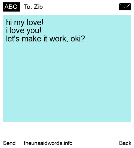 unsent message to Zib