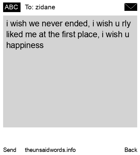 unsent message to zidane