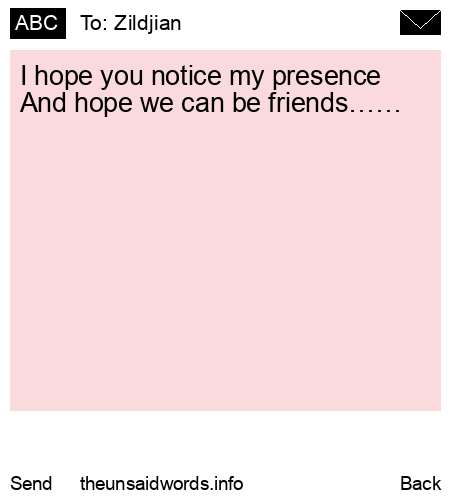 unsent message to Zildjian