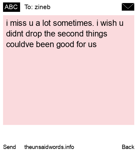unsent message to zineb
