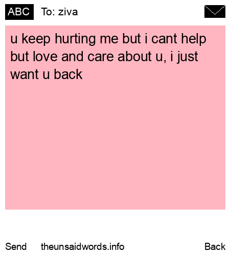 unsent message to ziva 