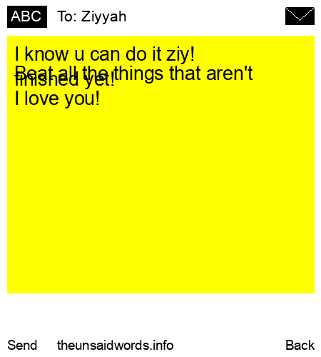 unsent message to Ziyyah