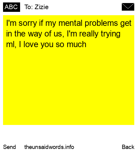 unsent message to Zizie