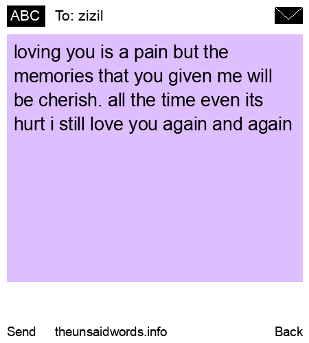 unsent message to zizil