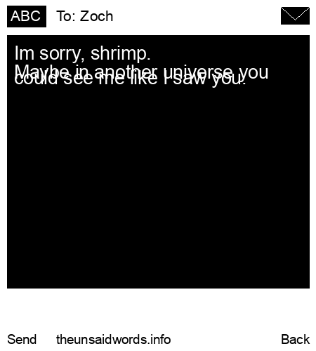 unsent message to Zoch
