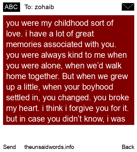 unsent message to zohaib