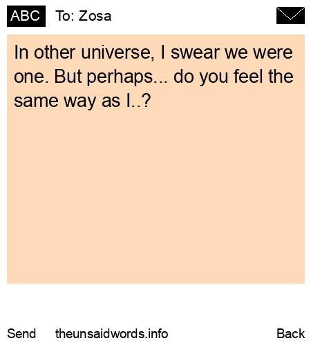 unsent message to Zosa