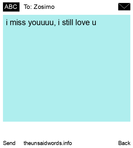 unsent message to Zosimo