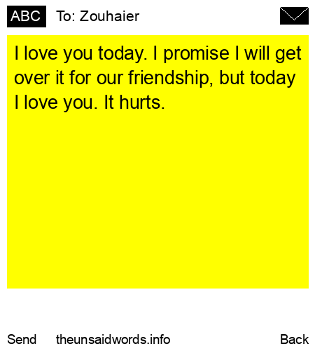 unsent message to Zouhaier