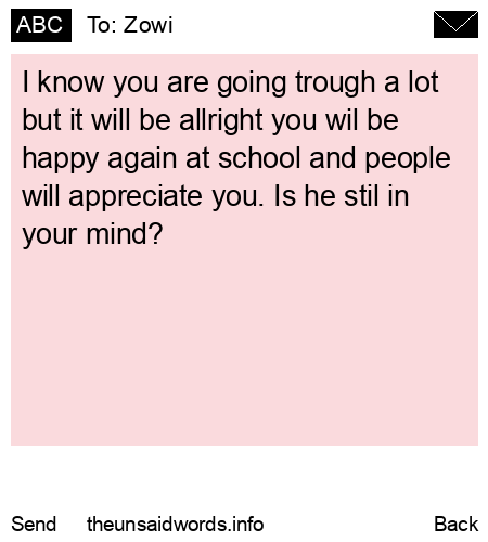 unsent message to Zowi