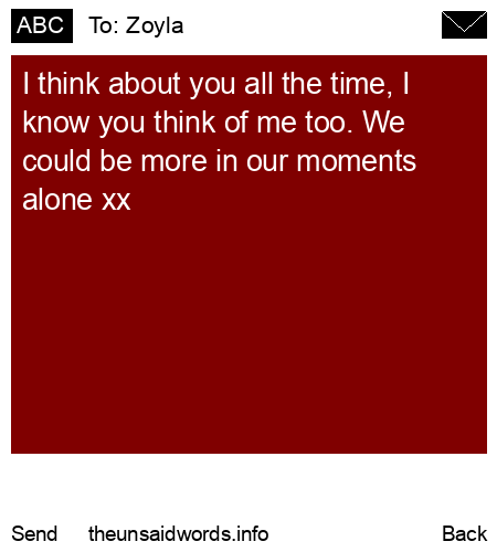 unsent message to Zoyla