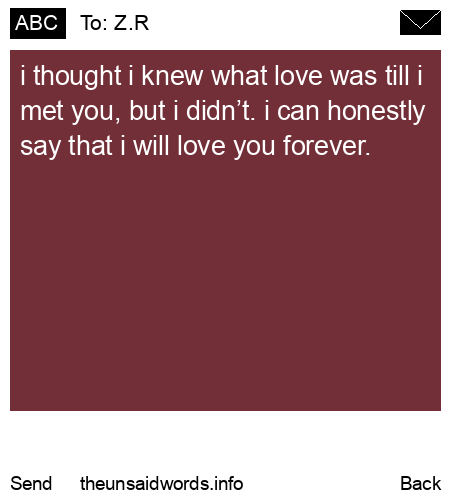 unsent message to Z.R