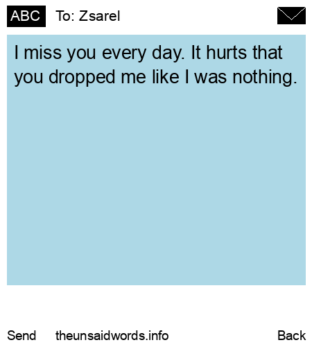 unsent message to Zsarel