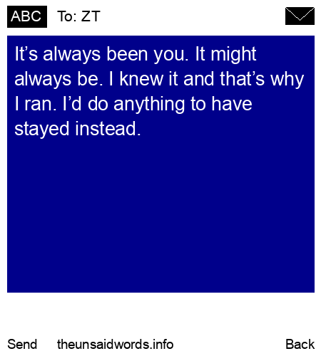 unsent message to ZT