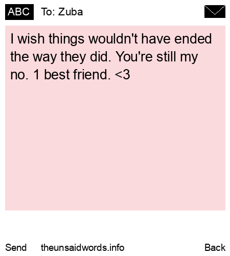 unsent message to Zuba 