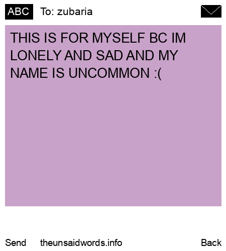 unsent message to zubaria