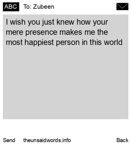 unsent message to Zubeen 
