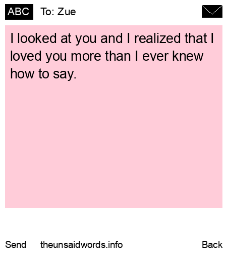 unsent message to Zue
