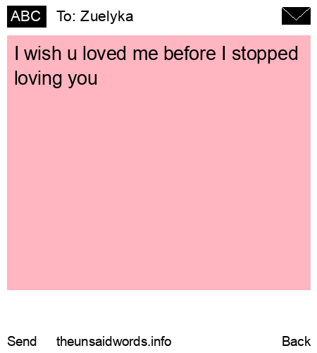 unsent message to Zuelyka 