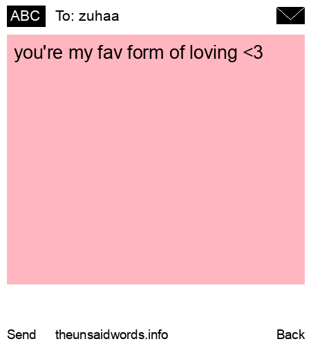 unsent message to zuhaa