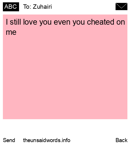 unsent message to Zuhairi