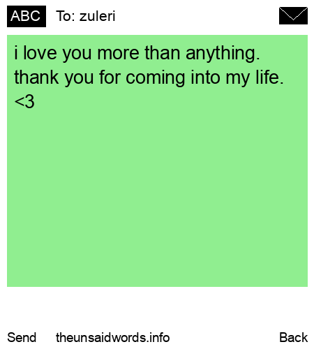 unsent message to zuleri