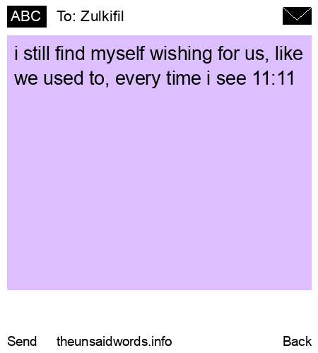 unsent message to Zulkifil