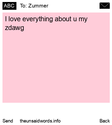 unsent message to Zummer