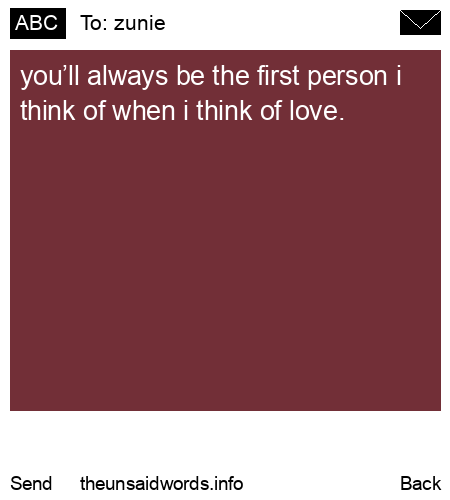 unsent message to zunie