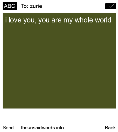 unsent message to zurie