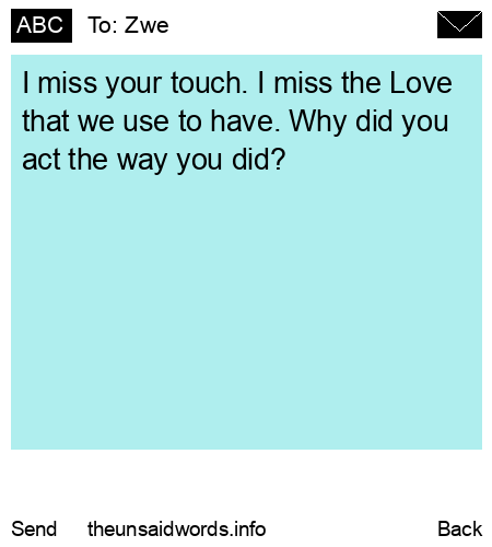 unsent message to Zwe