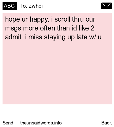 unsent message to zwhei