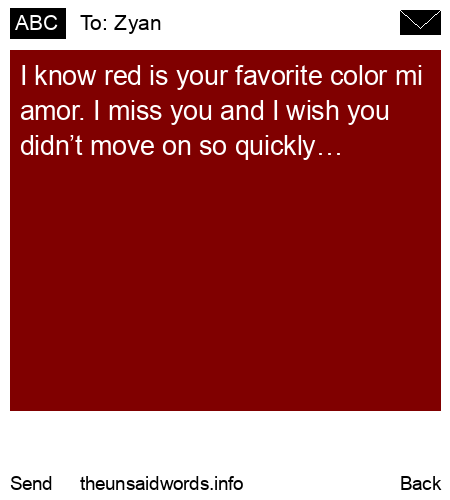 unsent message to Zyan