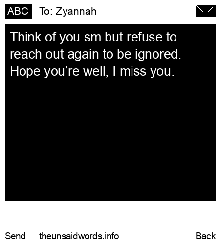 unsent message to Zyannah