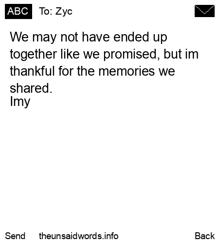 unsent message to Zyc