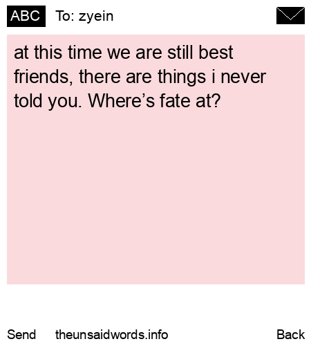 unsent message to zyein
