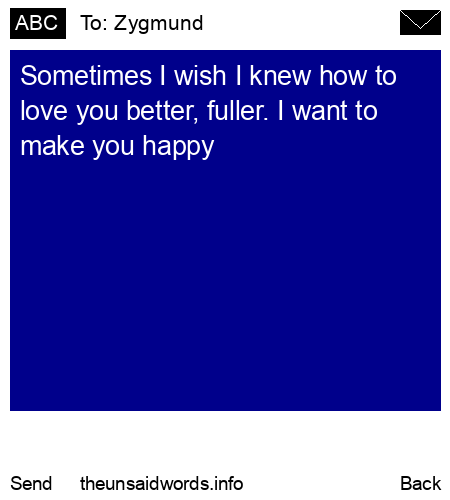 unsent message to Zygmund
