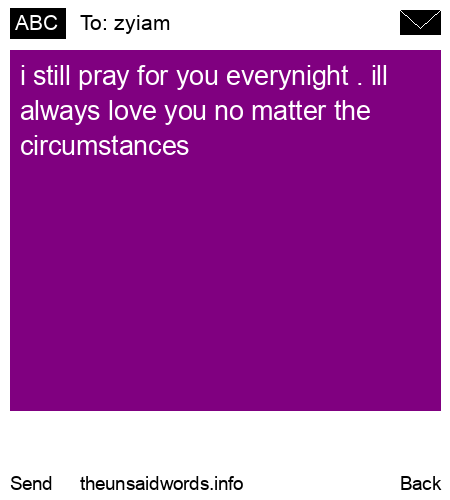 unsent message to zyiam